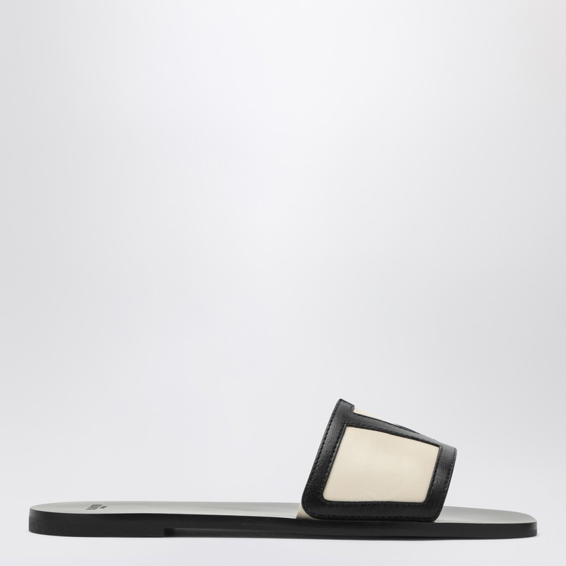 Viva Superstar black canvas slide sandal