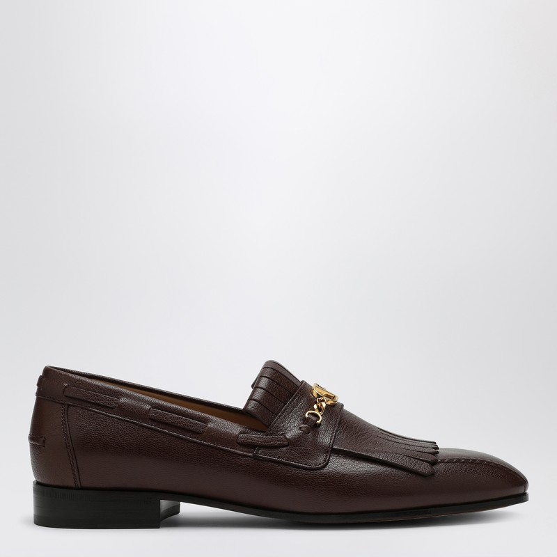 Moccasin Vlogo Signature coffee color with fringes