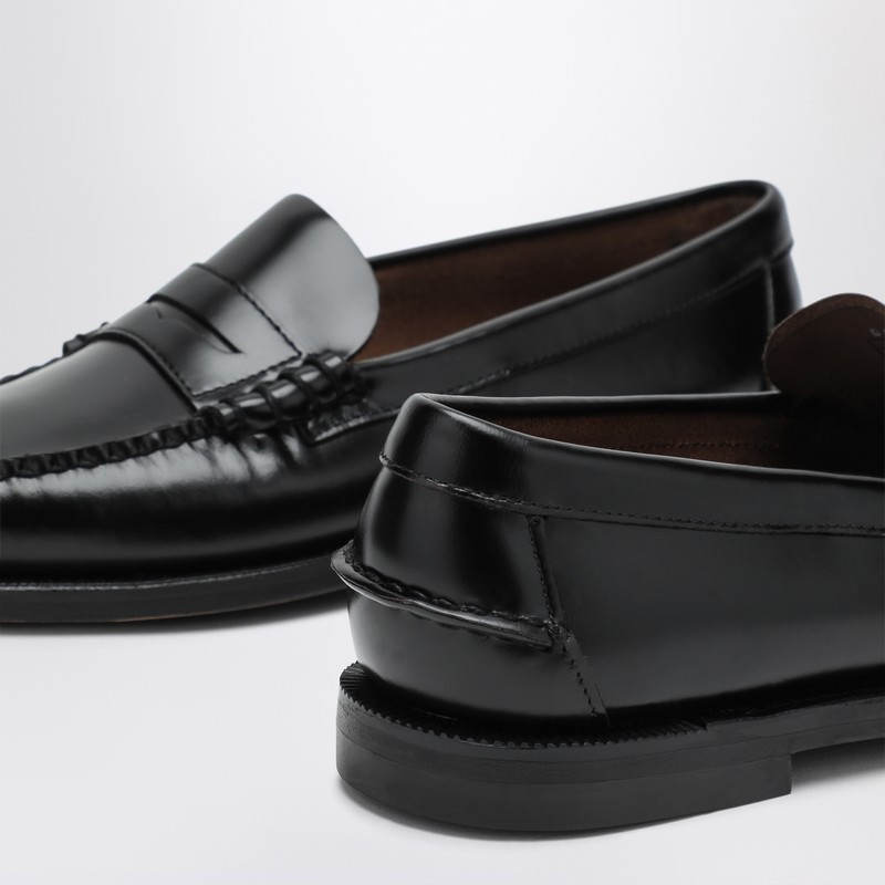 Sebago Black Leather Loafers In Nero Nero
