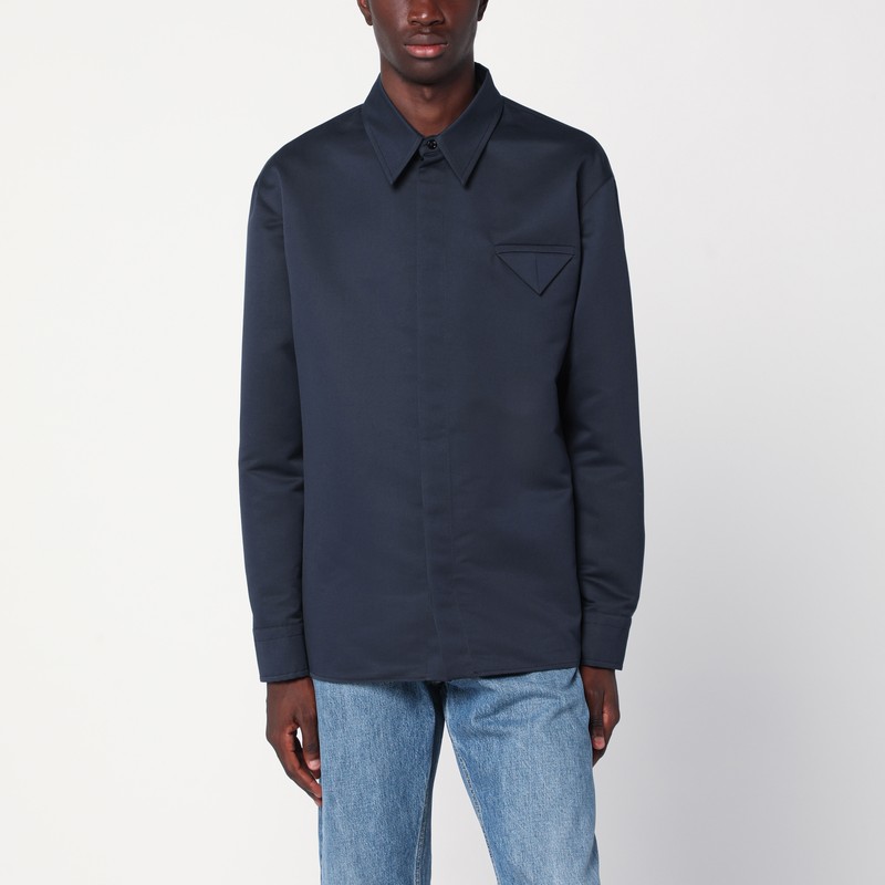 Blue cotton and silk shirt