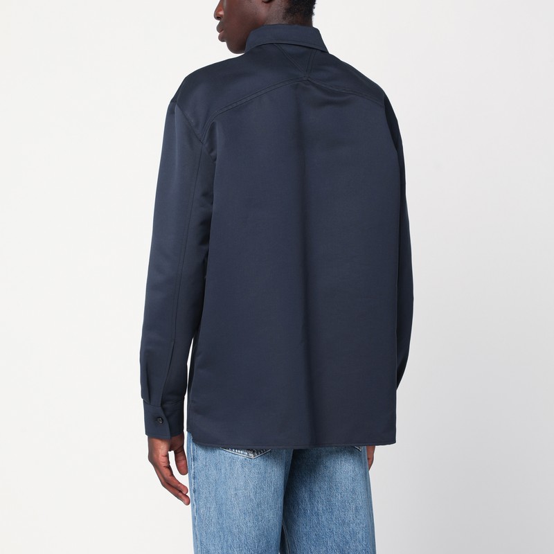 Bottega Veneta Blue Cotton And Silk Shirt In Blue