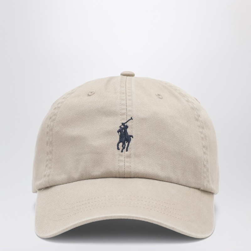 Beige baseball cap with logo