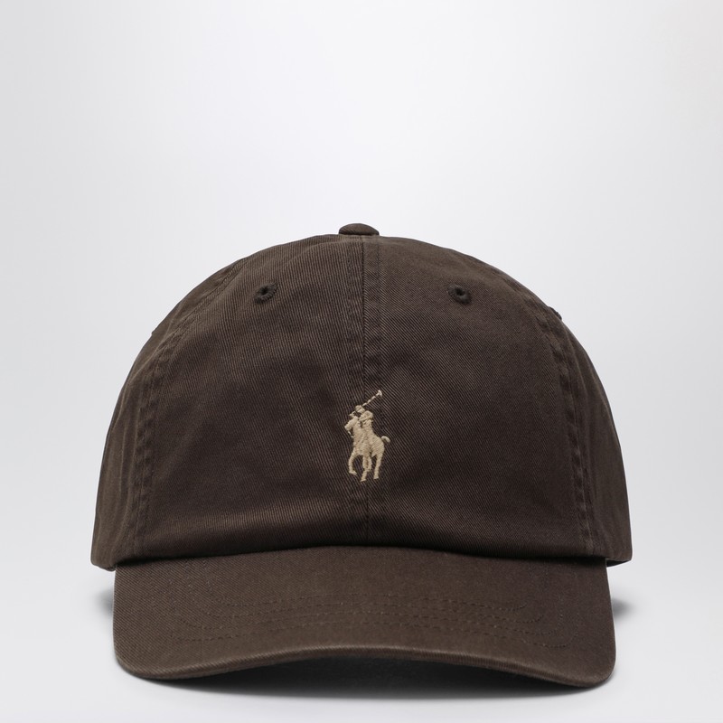 Brown baseball cap with logo
