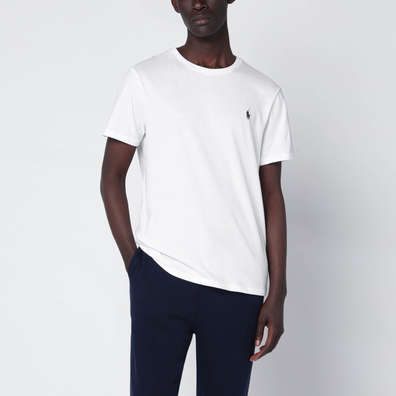 T-shirt white in cotton Custom Slim-Fit