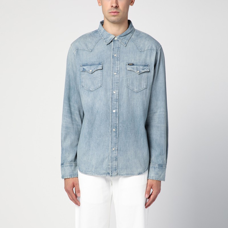 Blue denim shirt
