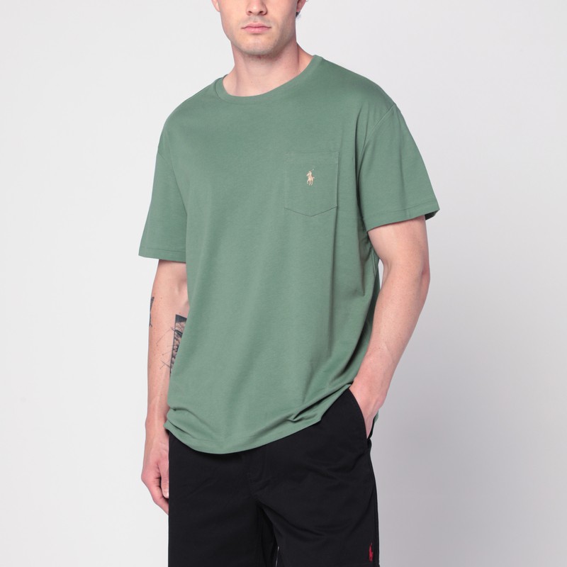 Green cotton T-shirt Classic-Fit