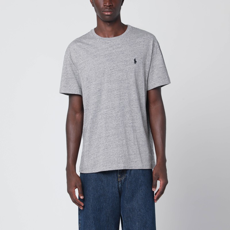 Polo Ralph Lauren Grey Cotton T-shirt Classic-fit In Gray
