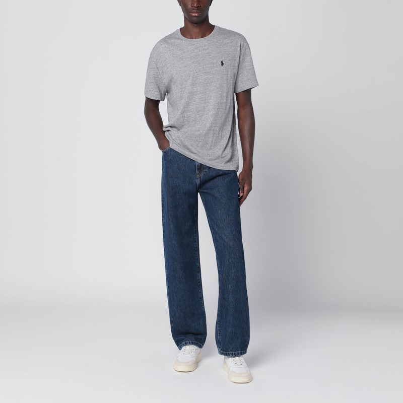 Polo Ralph Lauren Grey Cotton T-shirt Classic-fit In Gray