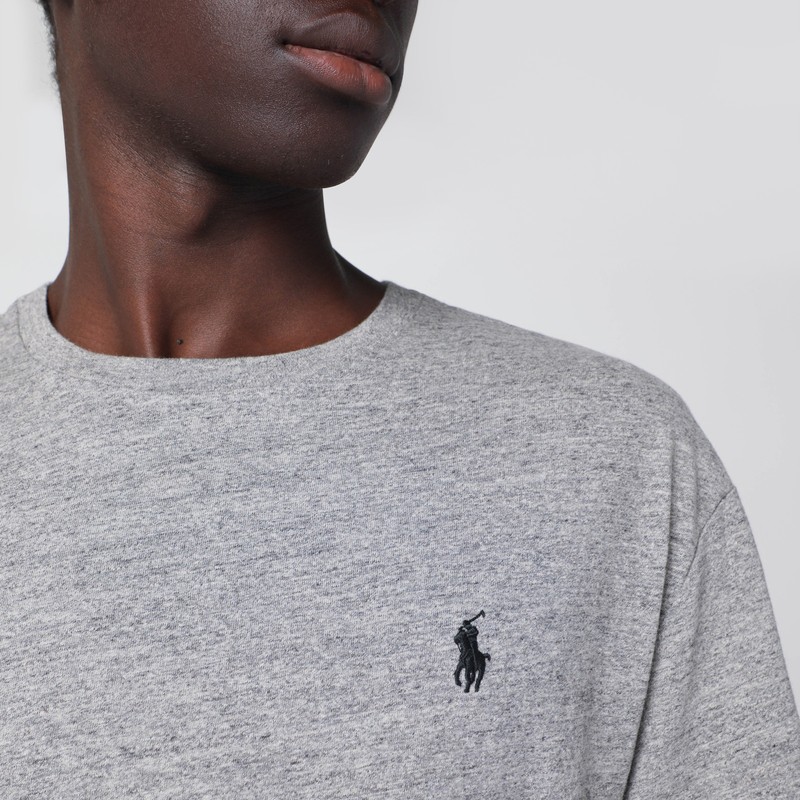 Polo Ralph Lauren Grey Cotton T-shirt Classic-fit In Gray