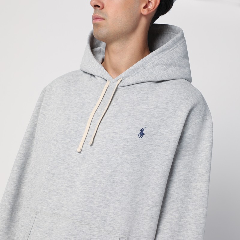 Polo Ralph Lauren Light Grey Cotton Blend Sweatshirt In Beige