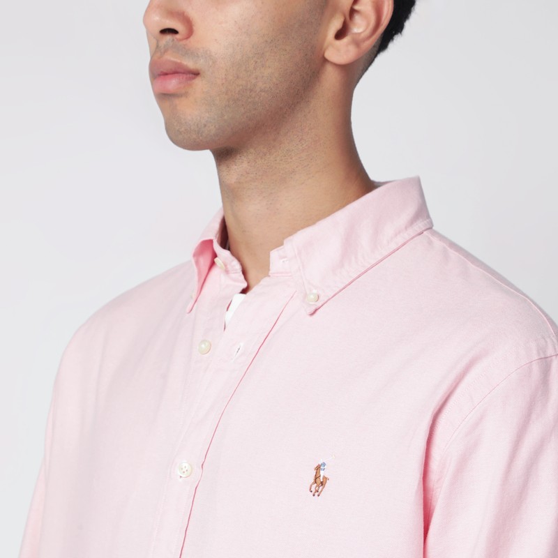 Polo Ralph Lauren Custom Fit Oxford Shirt In Pink