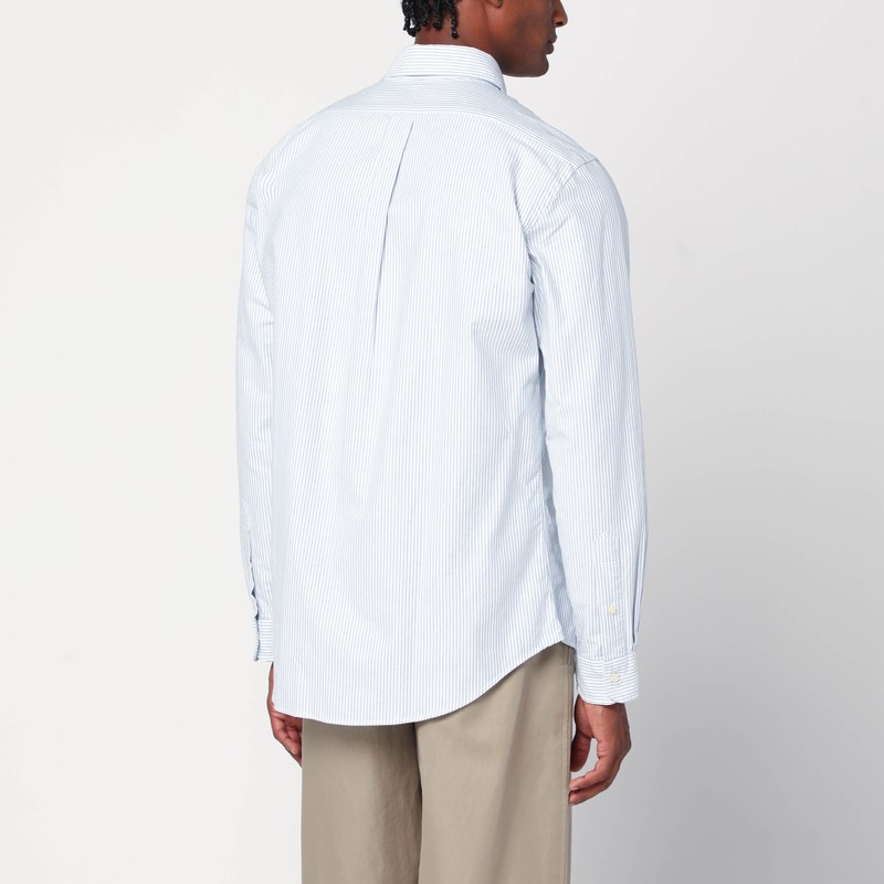 Polo Ralph Lauren Striped Shirt Custom Fit Collar In Blue