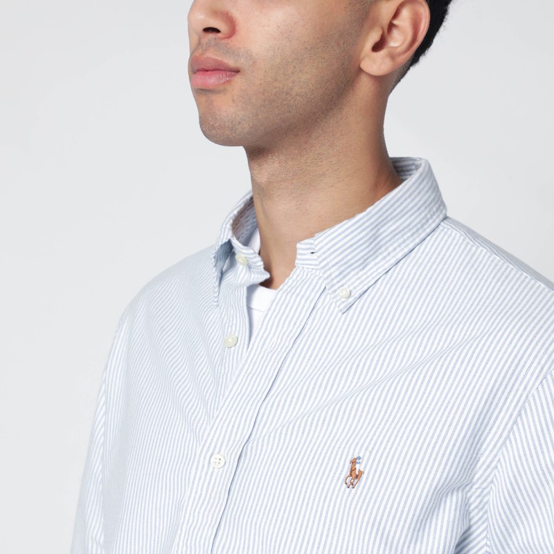 Polo Ralph Lauren Sport Shirt Long Sleeve In Blue