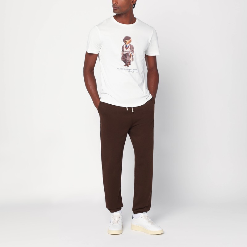 Polo Ralph Lauren Brown Jogger Pants In Cotton Blend In Brown