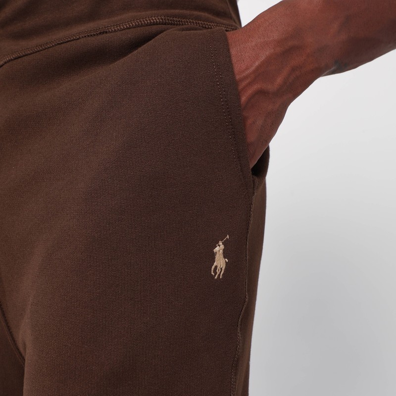 Polo Ralph Lauren Brown Jogger Pants In Cotton Blend In Brown