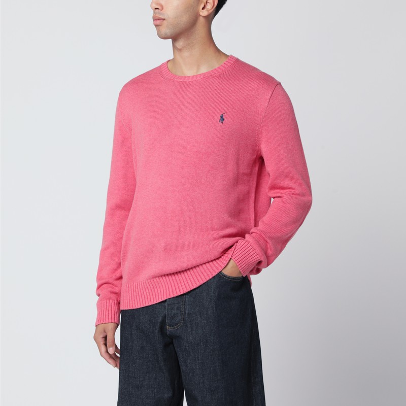 Polo Ralph Lauren Light Red Cotton Sweater In Pink