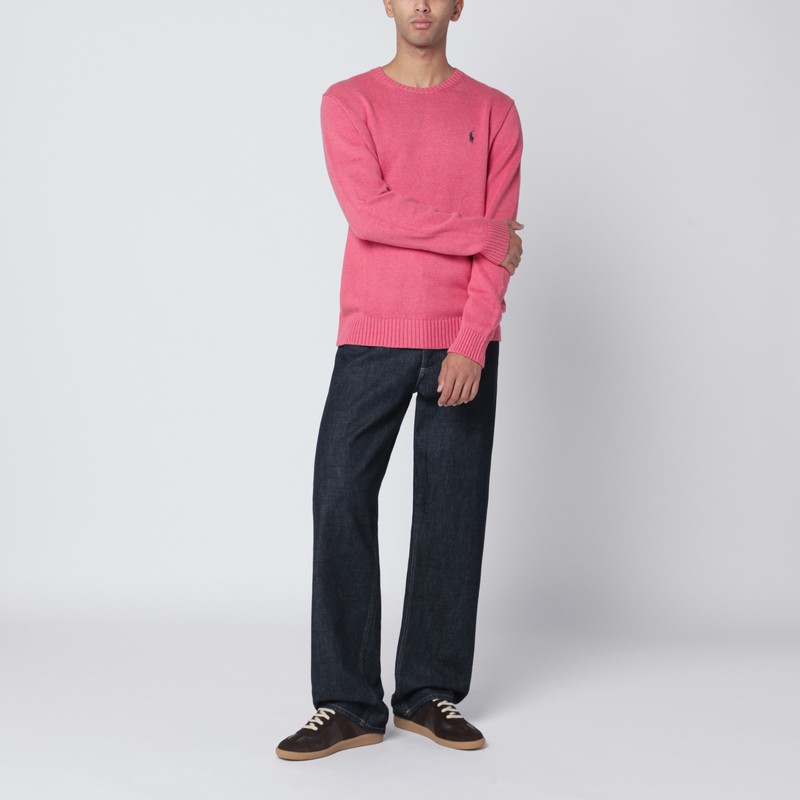Polo Ralph Lauren Light Red Cotton Sweater In Pink