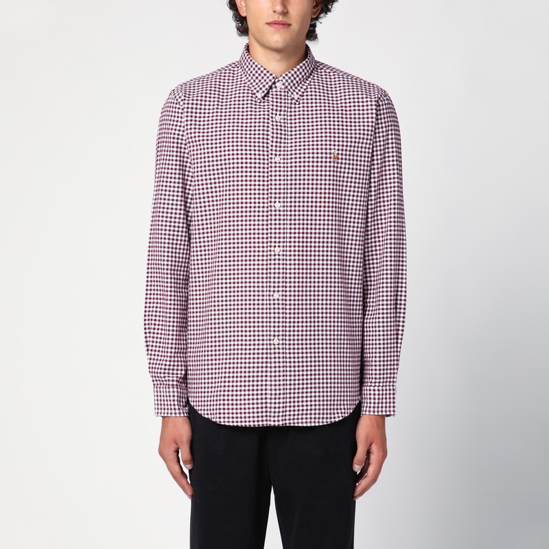 Custom-fit Oxford shirt with Vichy pattern
