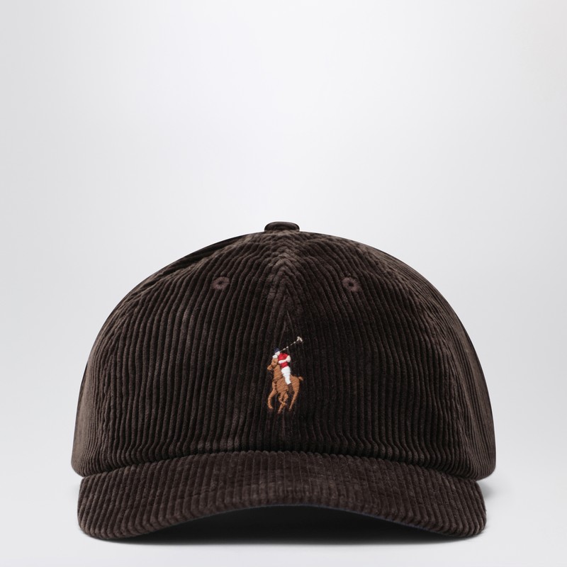 Brown corduroy baseball cap