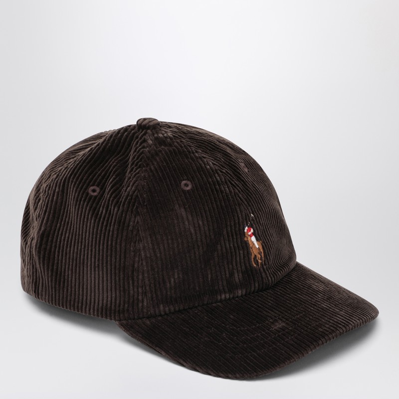 Polo Ralph Lauren Brown Corduroy Baseball Cap In Brown