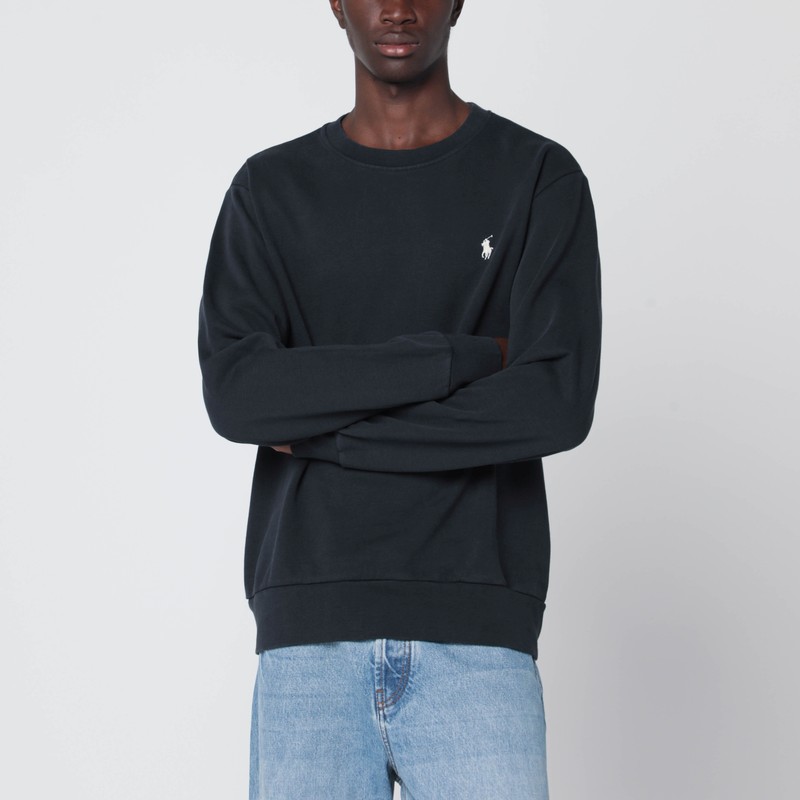 Polo Ralph Lauren Black Cotton Crewneck Sweatshirt