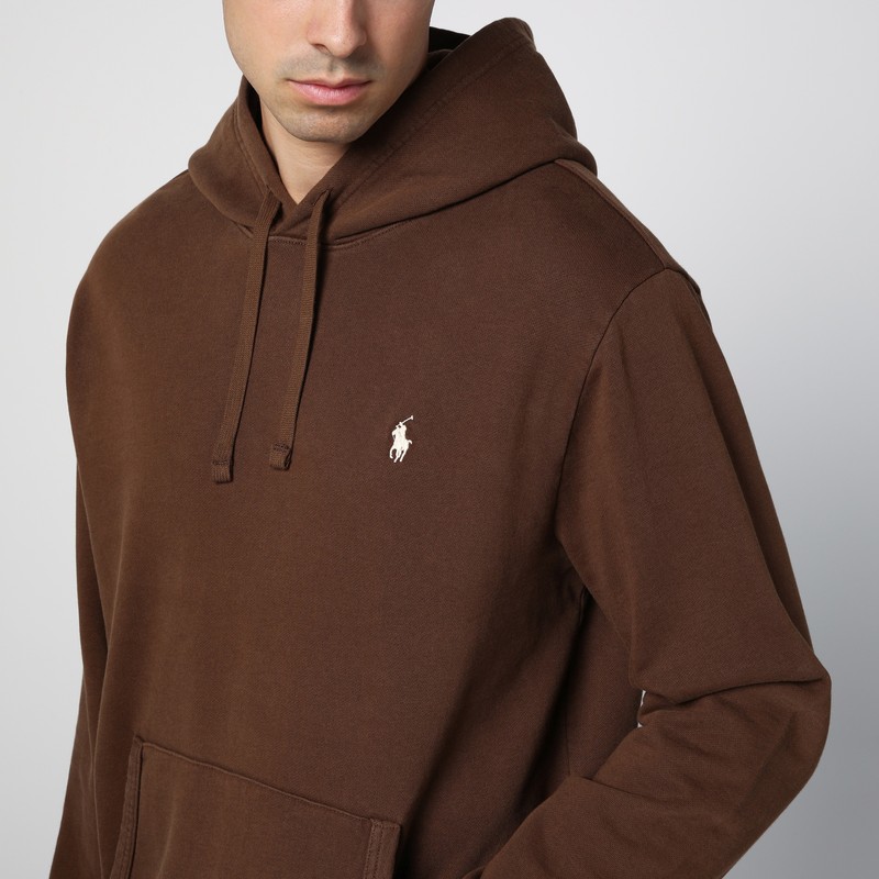 Polo Ralph Lauren Relaxed Fit Brown Sweatshirt With Embroidered Logo In Brown