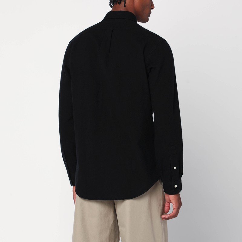 Polo Ralph Lauren Custom-fit Garment Dyed Oxford Shirt In Black
