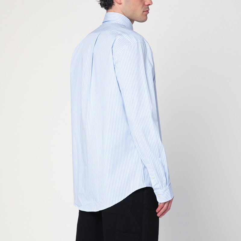 Polo Ralph Lauren White And Blue Striped Oxford Shirt