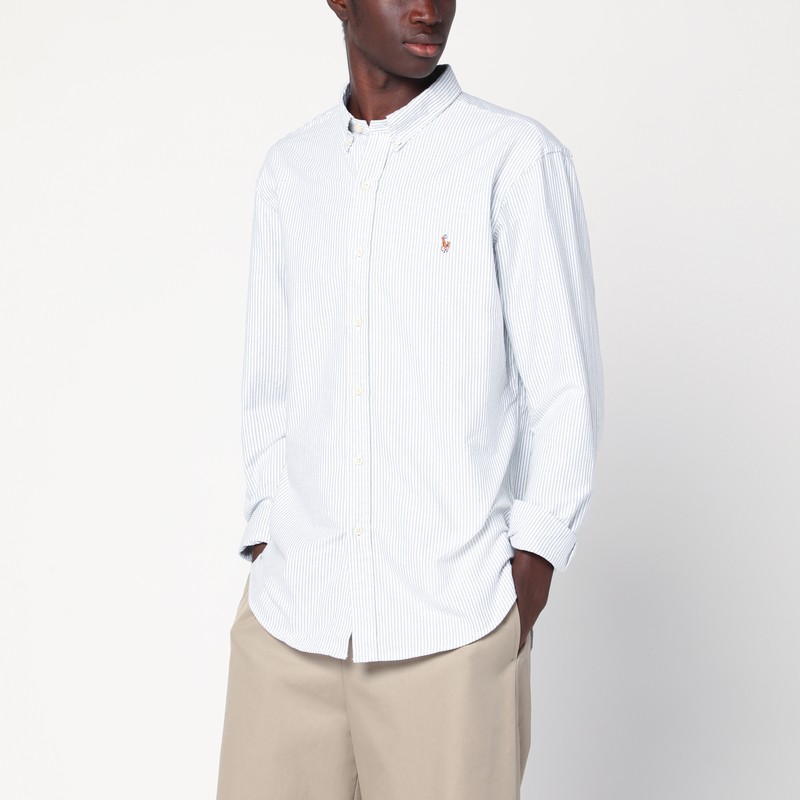 Custom-fit blue/ striped Oxford shirt - Polo Ralph Lauren - Modalova