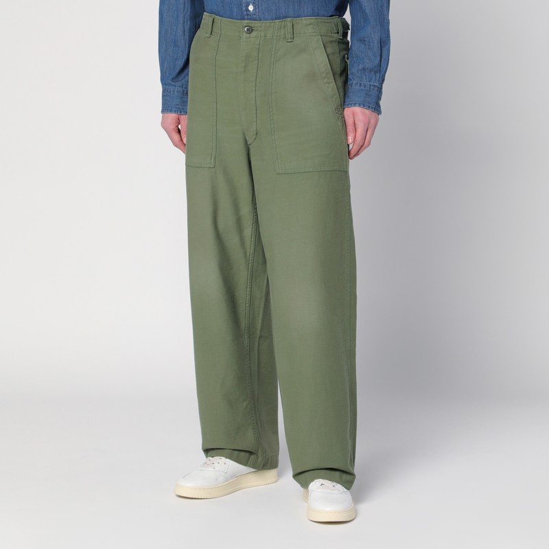 Polo Ralph Lauren Military Green Cotton Trousers In Multicolor