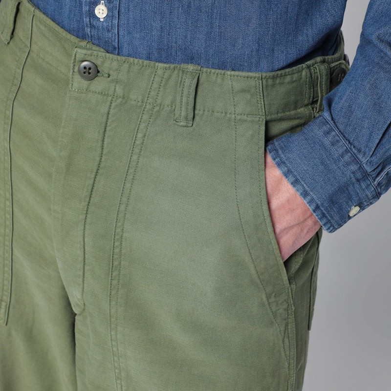 Polo Ralph Lauren Military Green Cotton Trousers In Multicolor