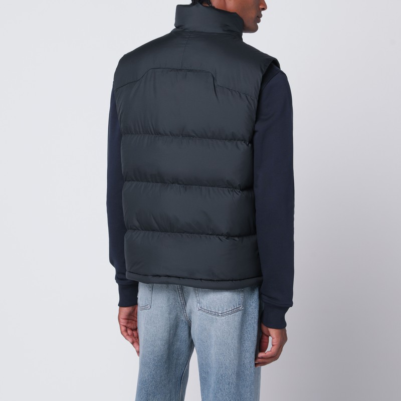 Polo Ralph Lauren Mens Annual Core Padded Regular-fit Recycled-polyester-down Gilet Polo Black In Blue