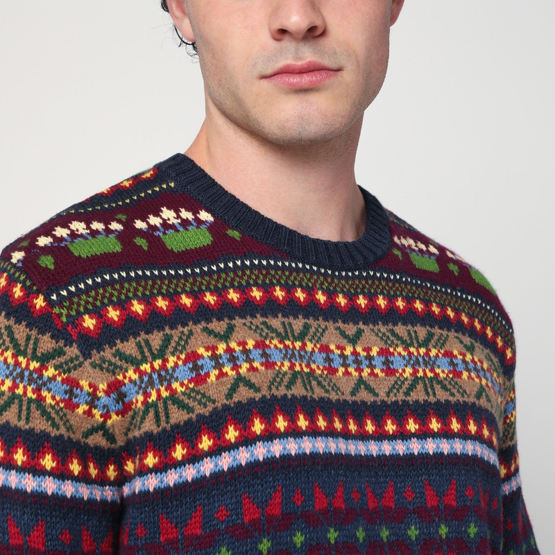 Polo Ralph Lauren Multicolored Crew Neck Sweater With Intarsia