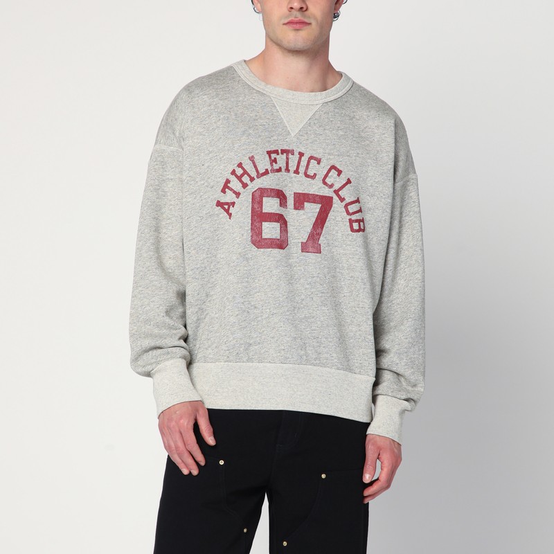 Polo Ralph Lauren Gray Loopback Sweatshirt With Graphic In Gray