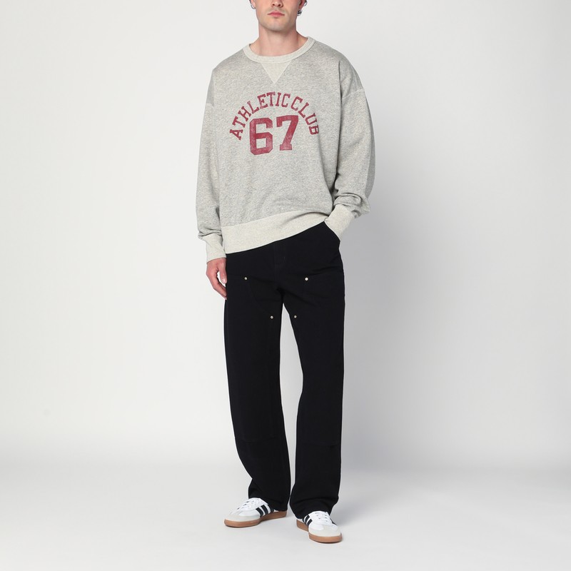 Polo Ralph Lauren Gray Loopback Sweatshirt With Graphic In Gray