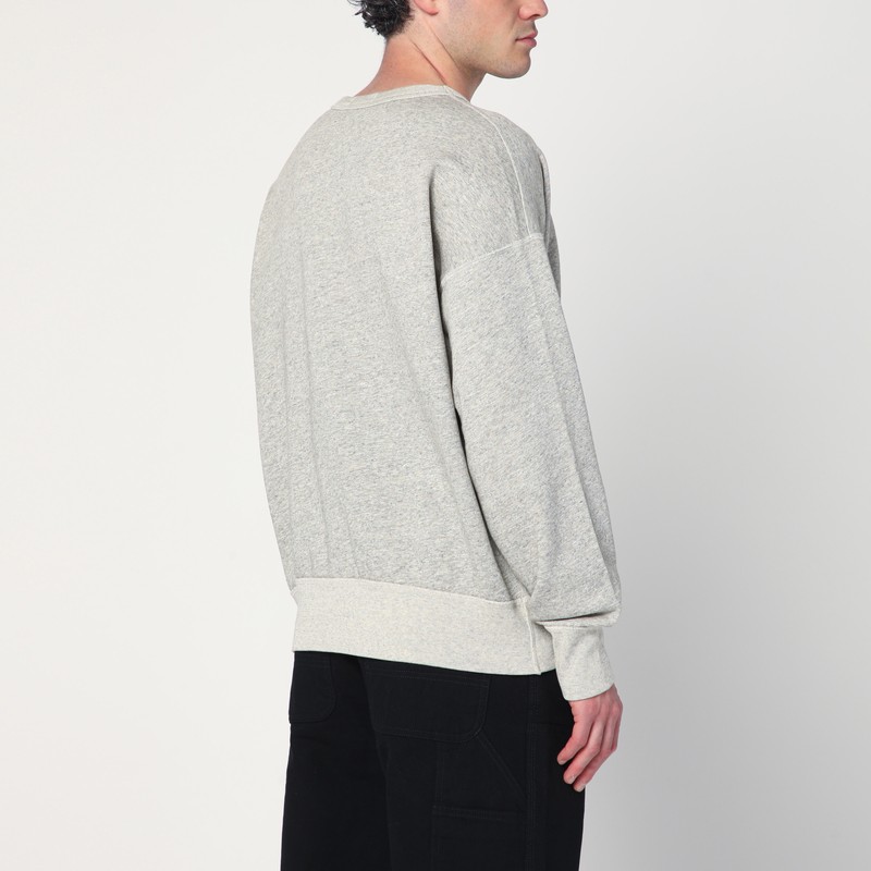 Polo Ralph Lauren Gray Loopback Sweatshirt With Graphic In Gray