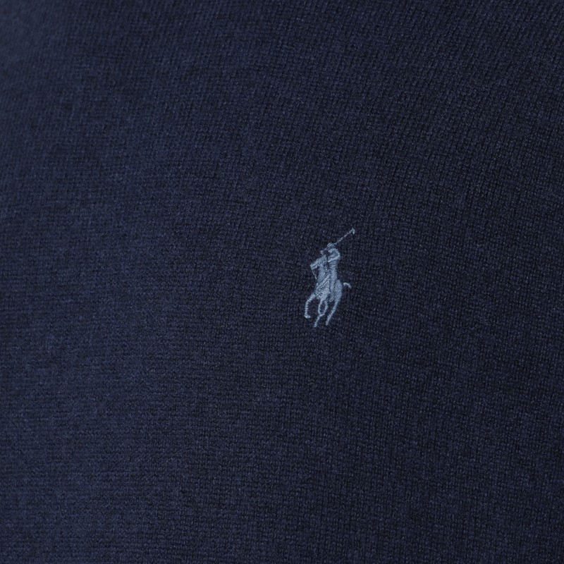 Polo Ralph Lauren Navy Blue Wool Sweater In Blue