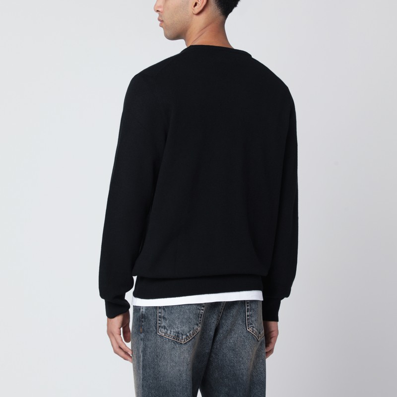 Polo Ralph Lauren Black Wool Sweater In Blue