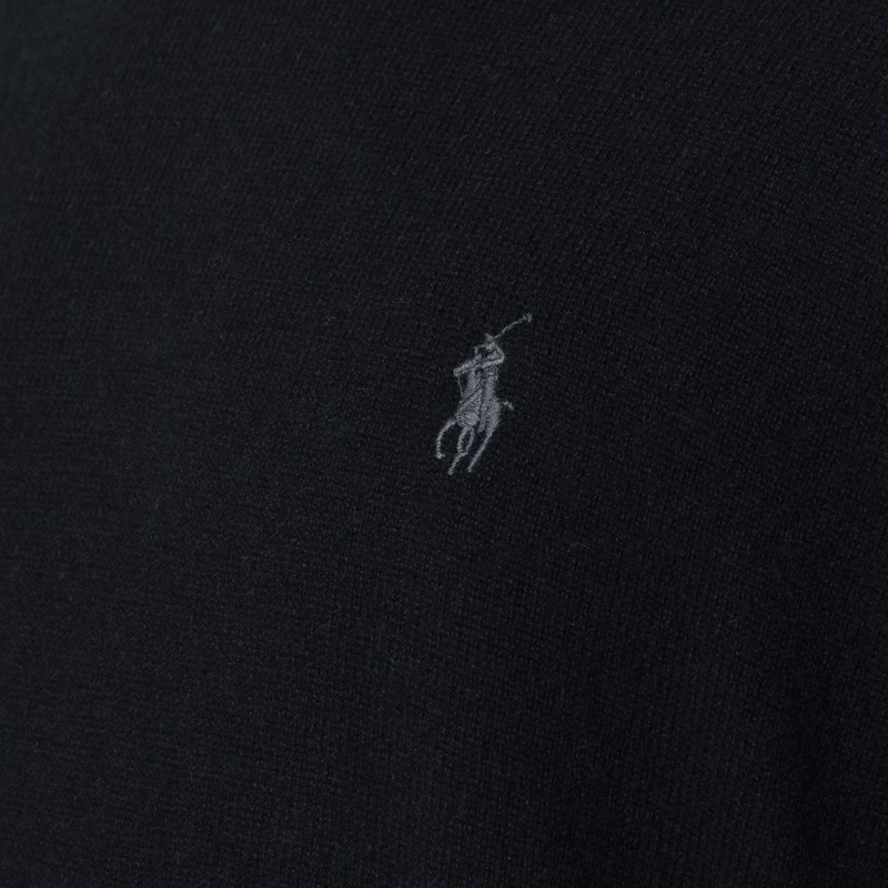 Polo Ralph Lauren Black Wool Sweater In Blue