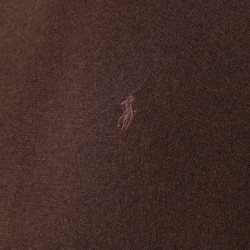 Polo Ralph Lauren Brown Wool Sweater In Black