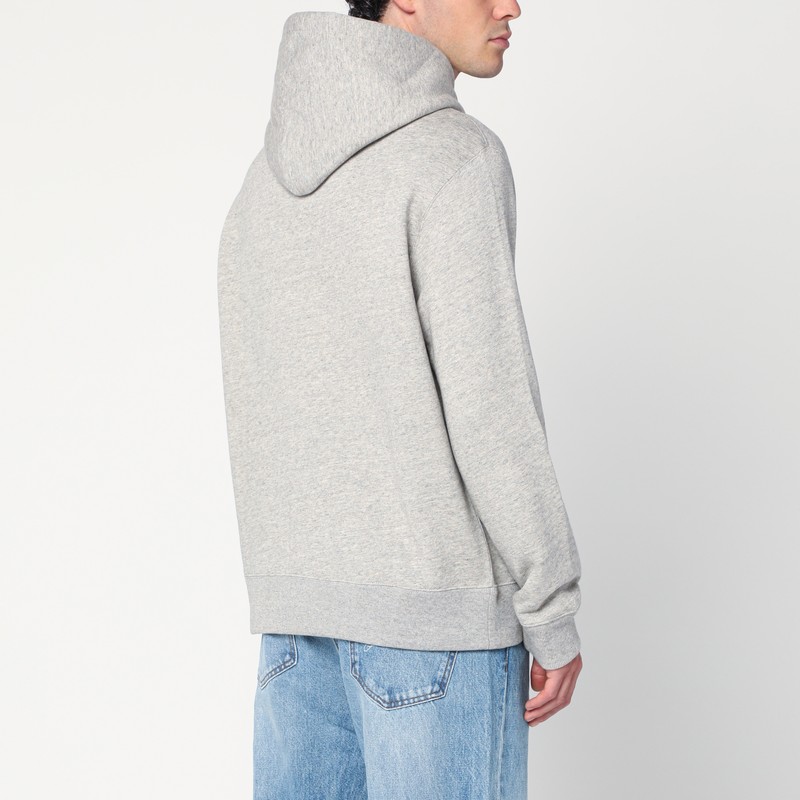 Polo Ralph Lauren Light Gray Polo Bear Hoodie In Gray