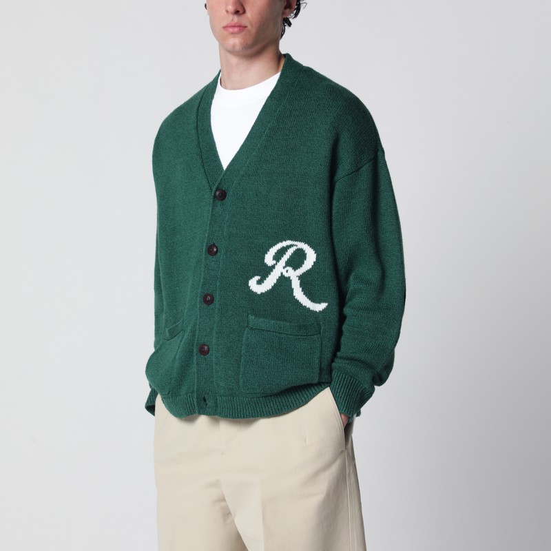 Forest green cardigan with Ralph logo