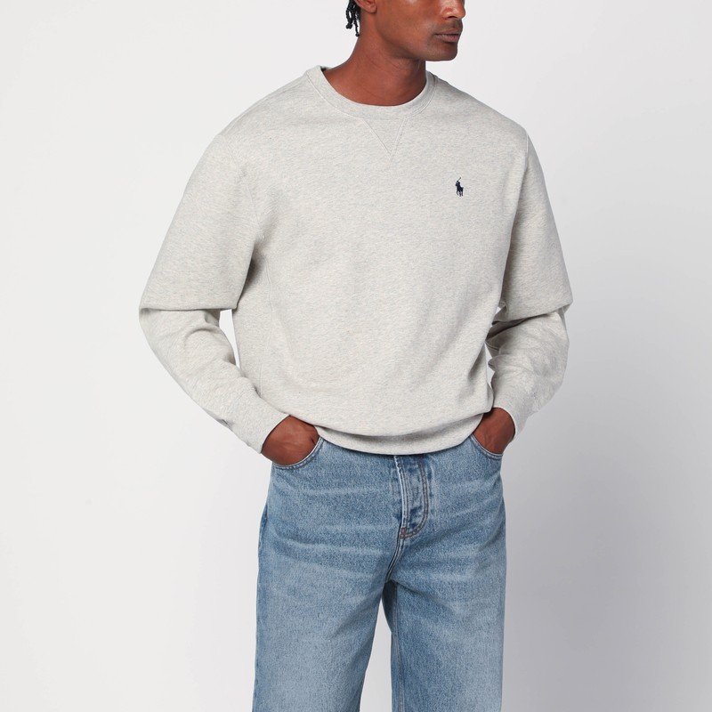 Polo Ralph Lauren Gray Sweatshirt In Cotton Blend In Black
