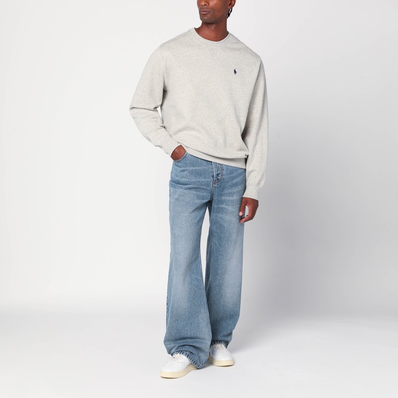 Polo Ralph Lauren Gray Sweatshirt In Cotton Blend In Black