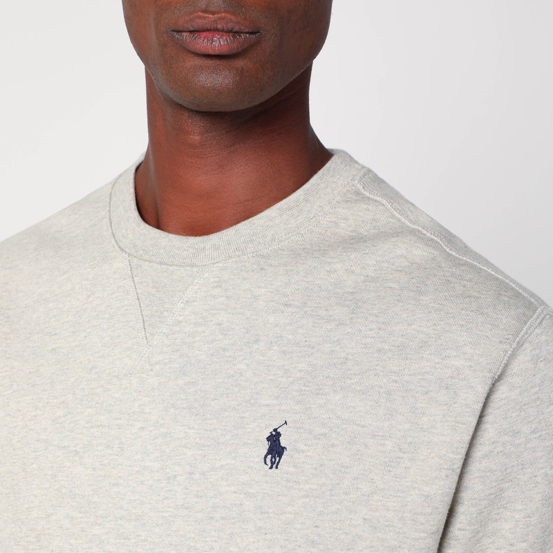 Polo Ralph Lauren Gray Sweatshirt In Cotton Blend In Black