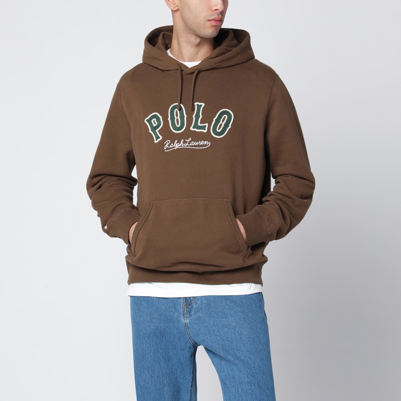 Brown hoodie with logo
