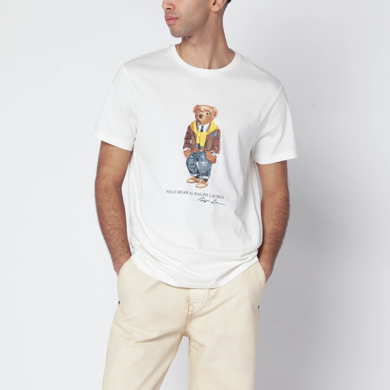 Polo Ralph Lauren Classic Fit Polo Bear Jersey T-shirt In White