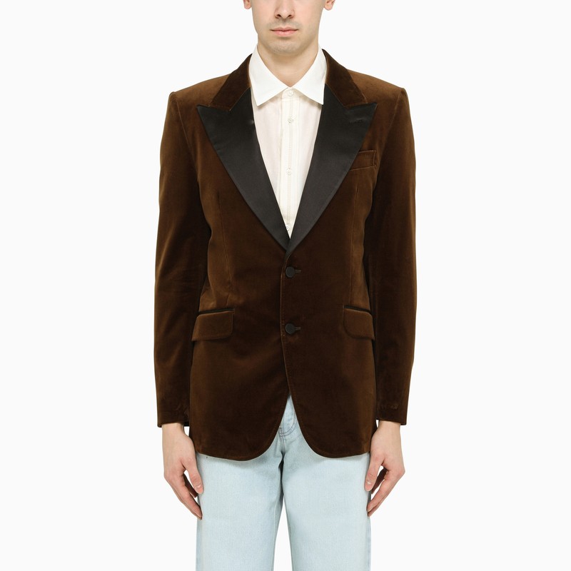 GUCCI BROWN VELVET JACKET