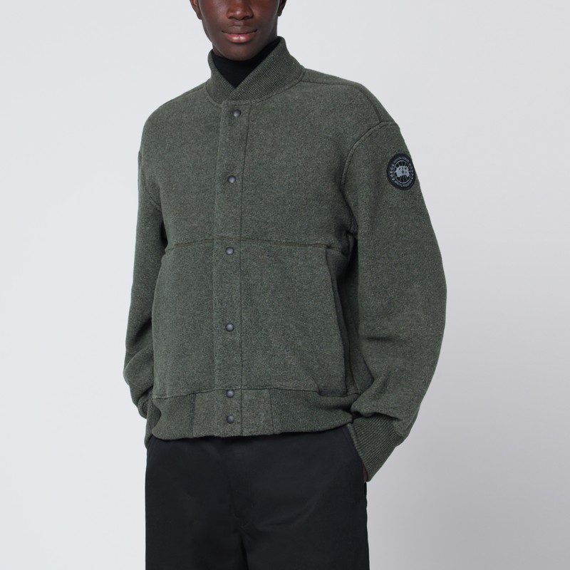 Hudson sage green fleece bomber Black Label