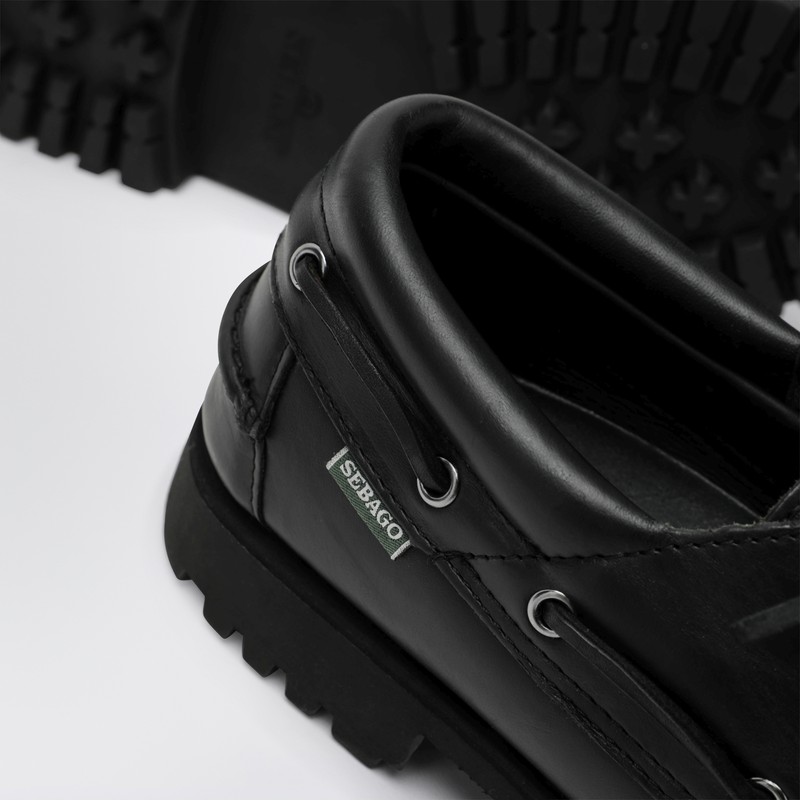 Sebago Ranger Moc Soft Loafers In Black In Black